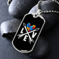Autism Heart Love Arrows - Autism Awareness Dog Tag Necklace