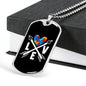 Autism Heart Love Arrows - Autism Awareness Dog Tag Necklace