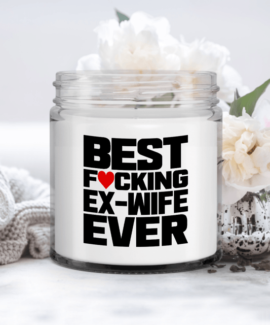 Best Fucking Ex-Wife Ever Candle, Funny Gift for Ex-Wives Mother's Day Birthdays Christmas Candle