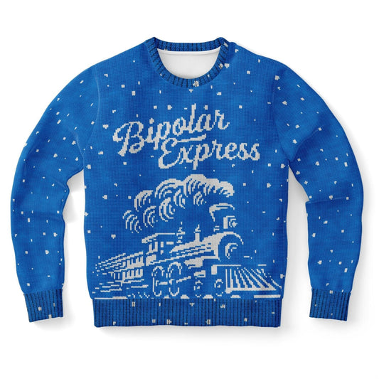 Bipolar Express - Funny Ugly Christmas Sweater (Sweatshirt) XS