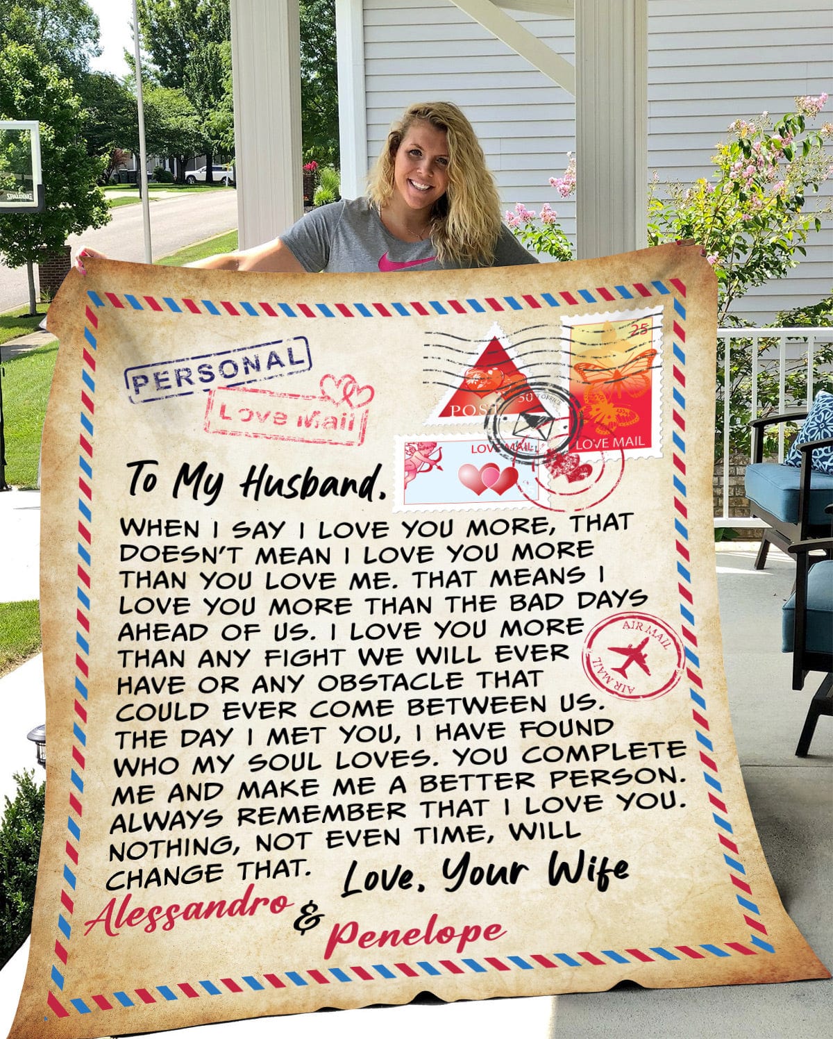 To My Husband Personalized Blanket - Custom Gift for Husband Anniversary, Valentine's Day, Birthday