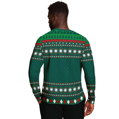 Bowling Santa Hat Shirt - Funny Bowler Ugly Christmas Sweater (Sweatshirt)