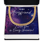 Boyfriend Cuban Link Chain Necklace - I Love You In Every Universe Jewelry - Gift for Doctor Strange Fan 14K Gold Over Stainless Steel Cuban Link Chain / Standard Box