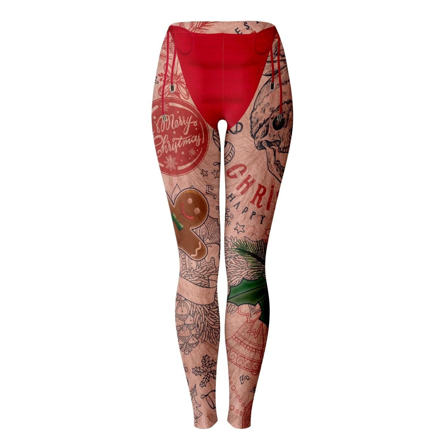Christmas Tattoo Leggings - Funny Christmas Leggings