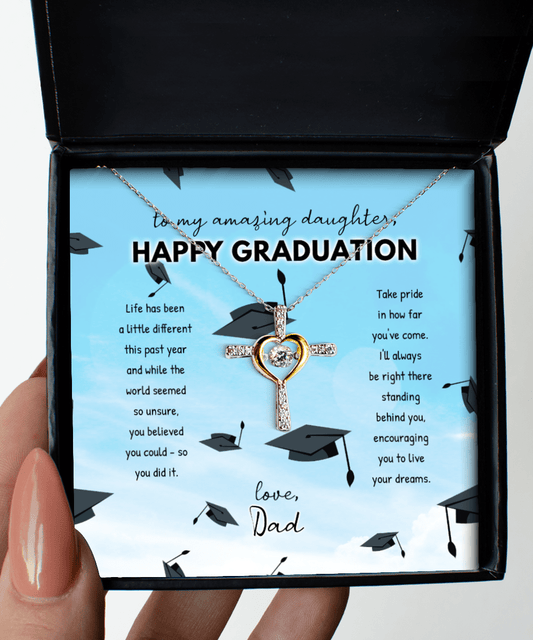 Daughter Graduation Gifts - You Believed You Could So You Did It - Cross Necklace for High School or College Graduation - Jewelry Gift Daughter