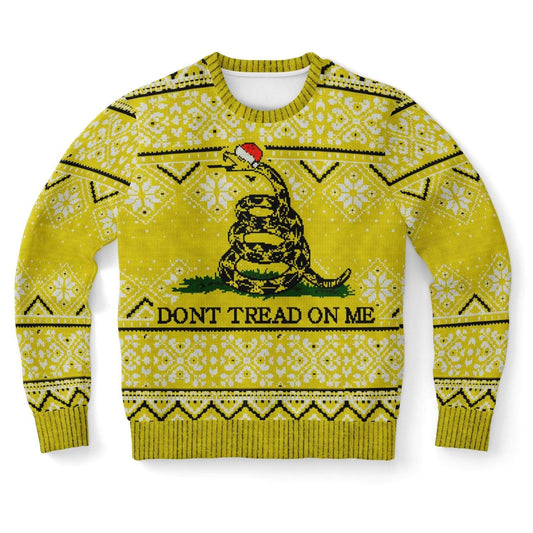 Don't Tread On Me - Funny Ugly Republican Christmas Sweater (Sweatshirt) XS