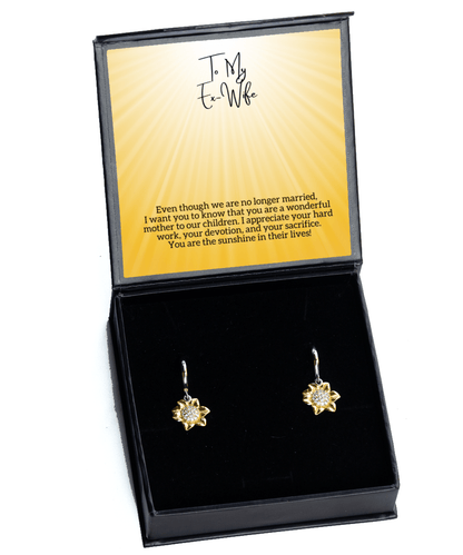 Ex-Wife Mother's Day Gift - Sunshine in Their Lives - Sunflower Earrings for Mother's Day - Jewelry Gift for Ex Wife
