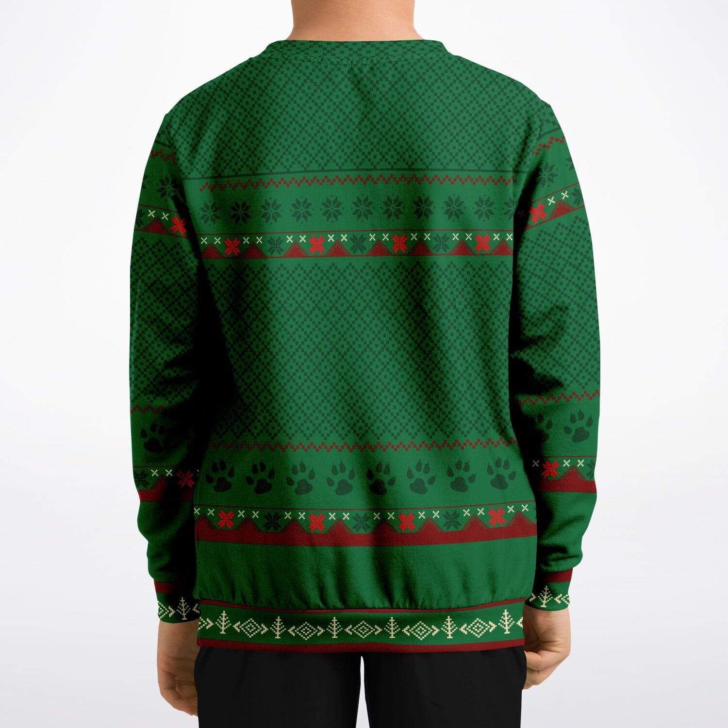 Feliz Navidog - Funny Kids/Youth Dog Lover Ugly Christmas Sweater (Sweatshirt)