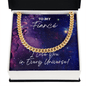 Fiance Cuban Link Chain Necklace - I Love You In Every Universe Jewelry - Gift for Doctor Strange Fan 14K Gold Over Stainless Steel Cuban Link Chain / Standard Box