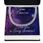 Fiance Cuban Link Chain Necklace - I Love You In Every Universe Jewelry - Gift for Doctor Strange Fan Stainless Steel Cuban Link Chain / Standard Box