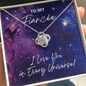 Fiancee Gift - I Love You In Every Universe Necklace - Jewelry for Dr. Strange Fan Two Toned Box