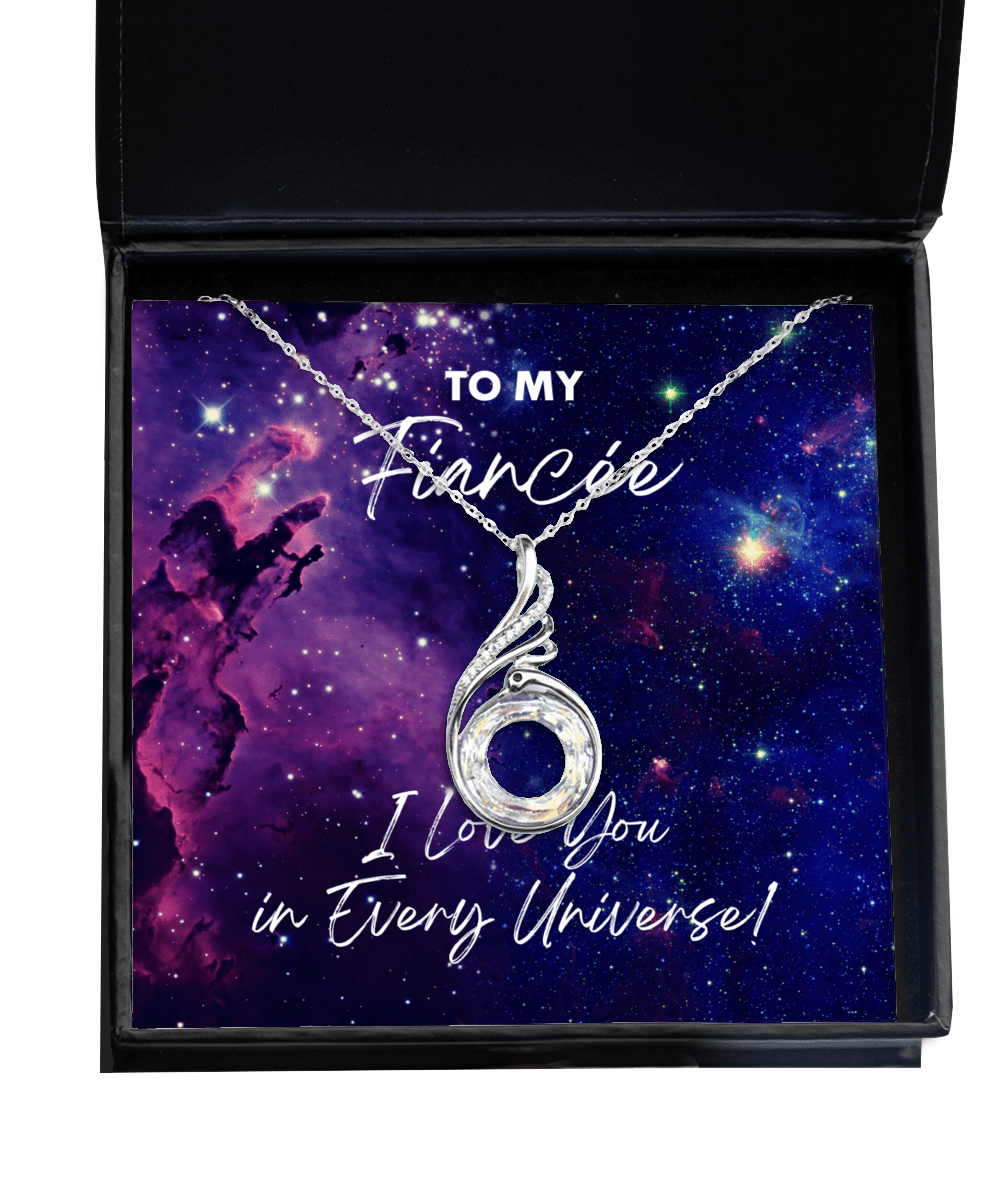 Fiancee Gift - I Love You In Every Universe - Phoenix Necklace for Anniversary, Valentine's Day, Birthday, Mother's Day, Christmas - Jewelry Gift for Comic Book Fiancee