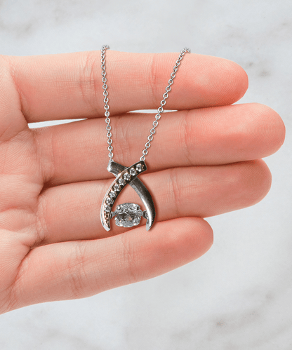 Fiancee Gift - I Love You In Every Universe - Wishbone Necklace for Anniversary, Birthday, Valentine's Day, Mother's Day, Christmas - Jewelry Gift for Comic Book Fiancee