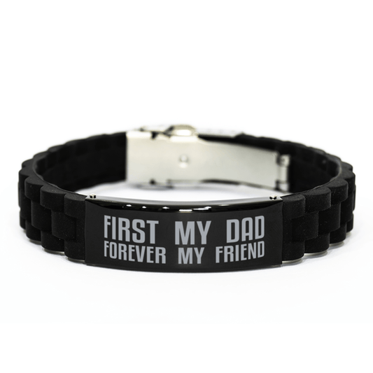Unique Dad Bracelet, First My Dad Forever My Friend, Best Gift for Dad Fathers Day, Birthday, Christmas