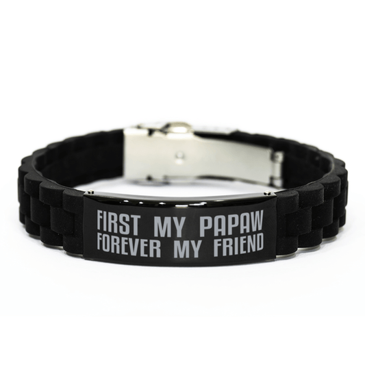 Unique Papaw Bracelet, First My Papaw Forever My Friend, Best Gift for Papaw Fathers Day, Birthday, Christmas