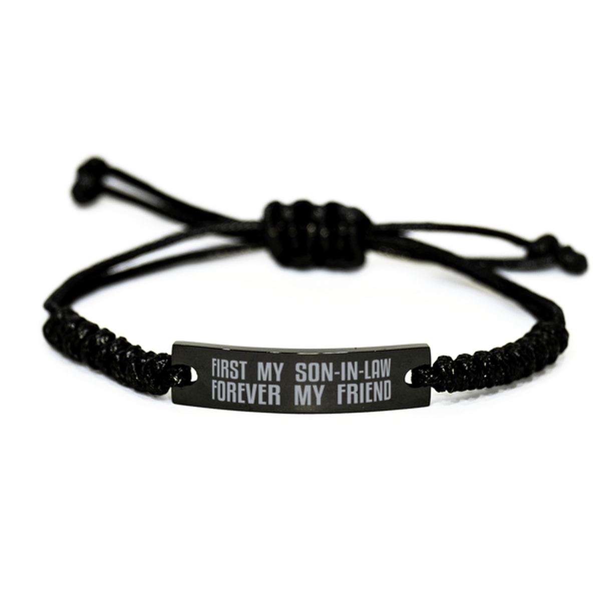 Unique Son-in-law Engraved Rope Bracelet, First My Son-in-law Forever My Friend, Best Gift for Son-in-law Birthday, Christmas