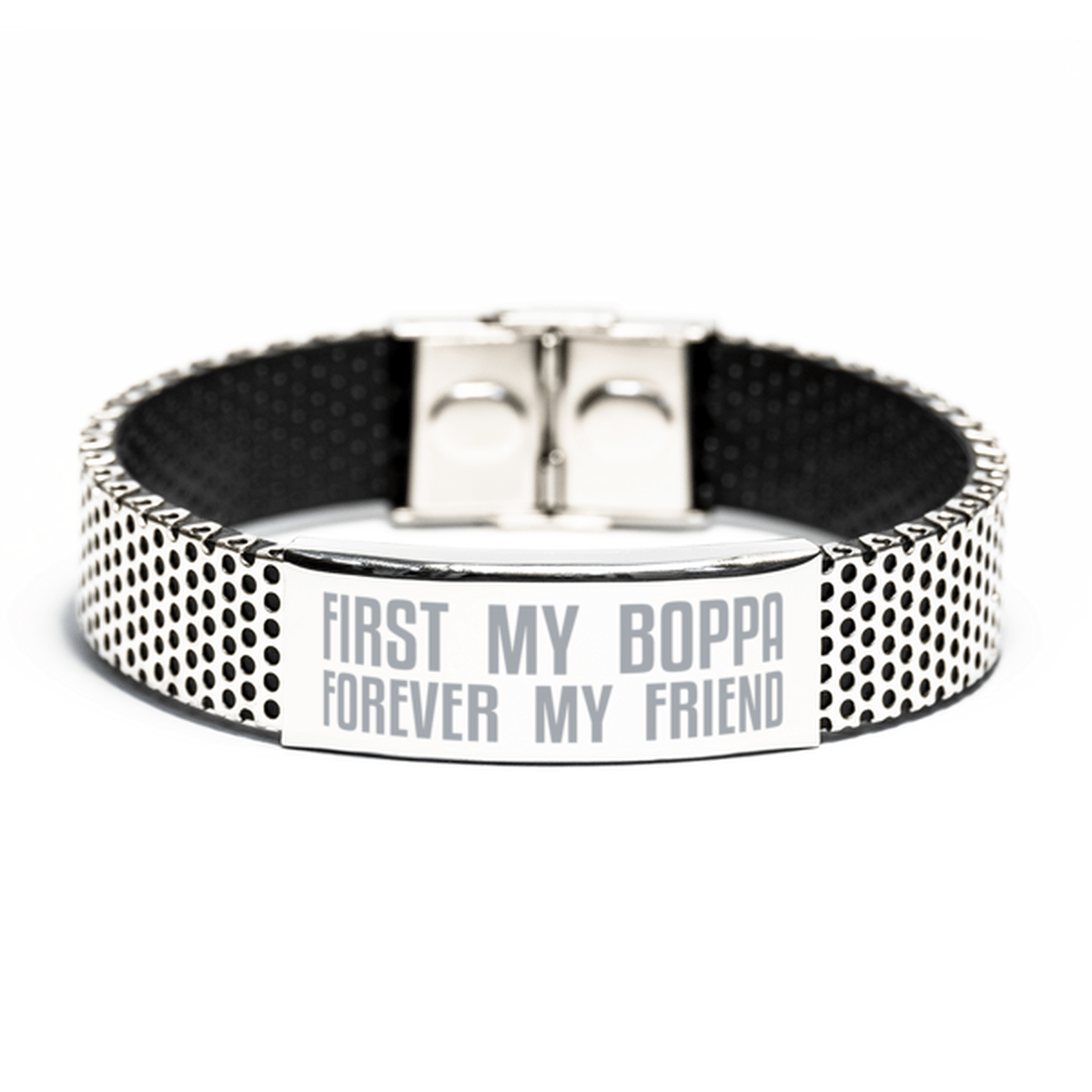 Unique Boppa Stainless Steel Bracelet, First My Boppa Forever My Friend, Best Gift for Boppa Birthday, Christmas