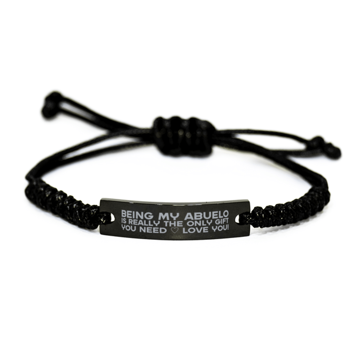 Funny Abuelo Engraved Rope Bracelet, Being My Abuelo Is Really the Only Gift You Need, Best Birthday Gifts for Abuelo