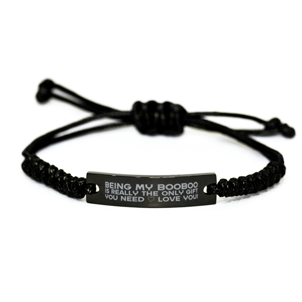 Funny Booboo Engraved Rope Bracelet, Being My Booboo Is Really the Only Gift You Need, Best Birthday Gifts for Booboo