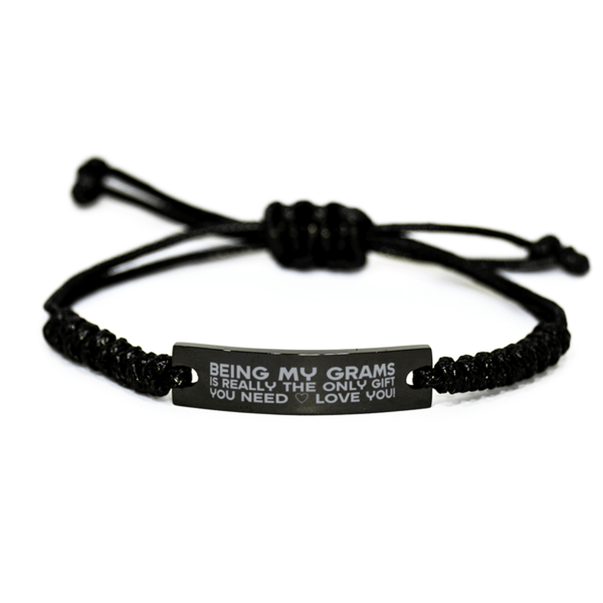 Funny Grams Engraved Rope Bracelet, Being My Grams Is Really the Only Gift You Need, Best Birthday Gifts for Grams