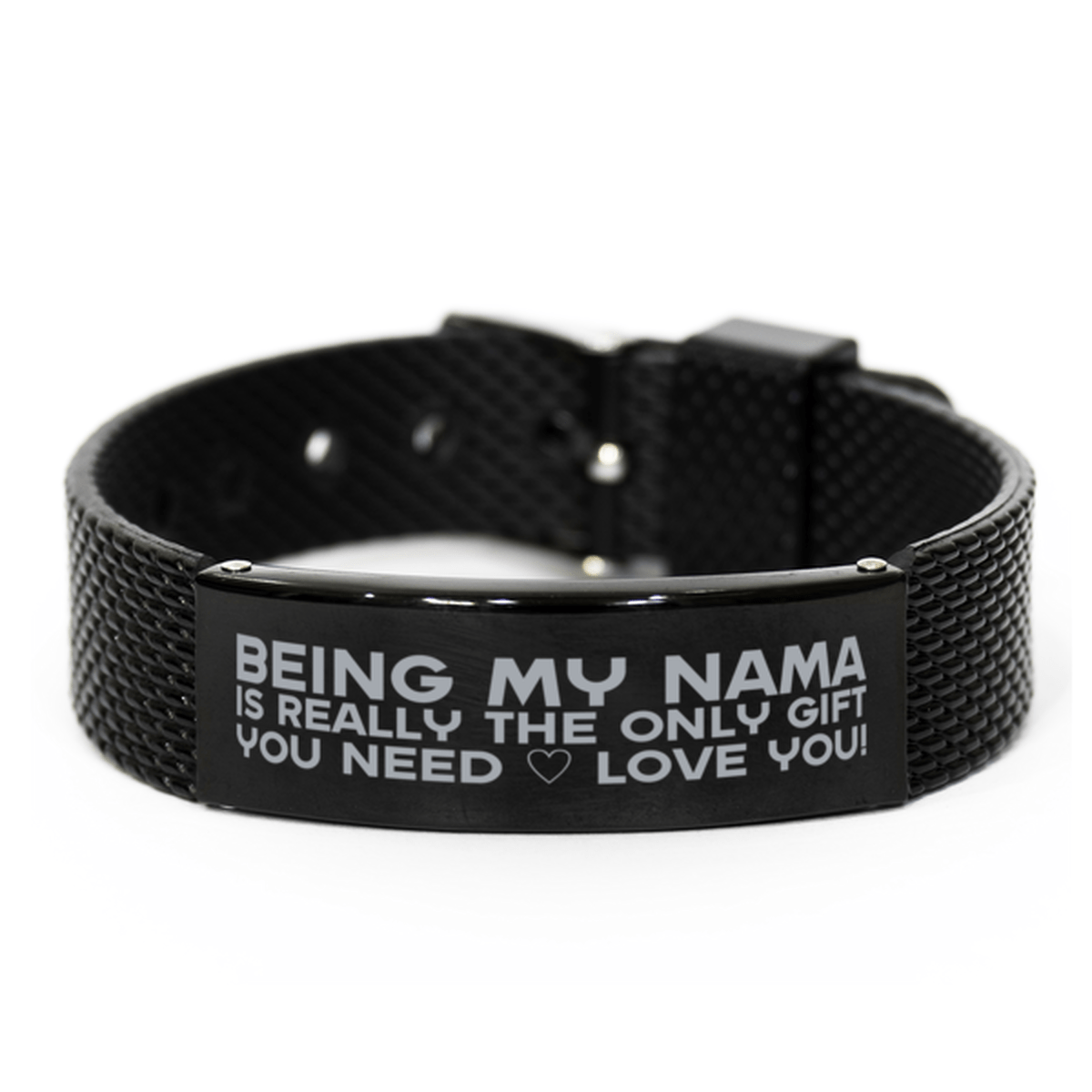 Funny Nama Black Shark Mesh Bracelet, Being My Nama Is Really the Only Gift You Need, Best Birthday Gifts for Nama