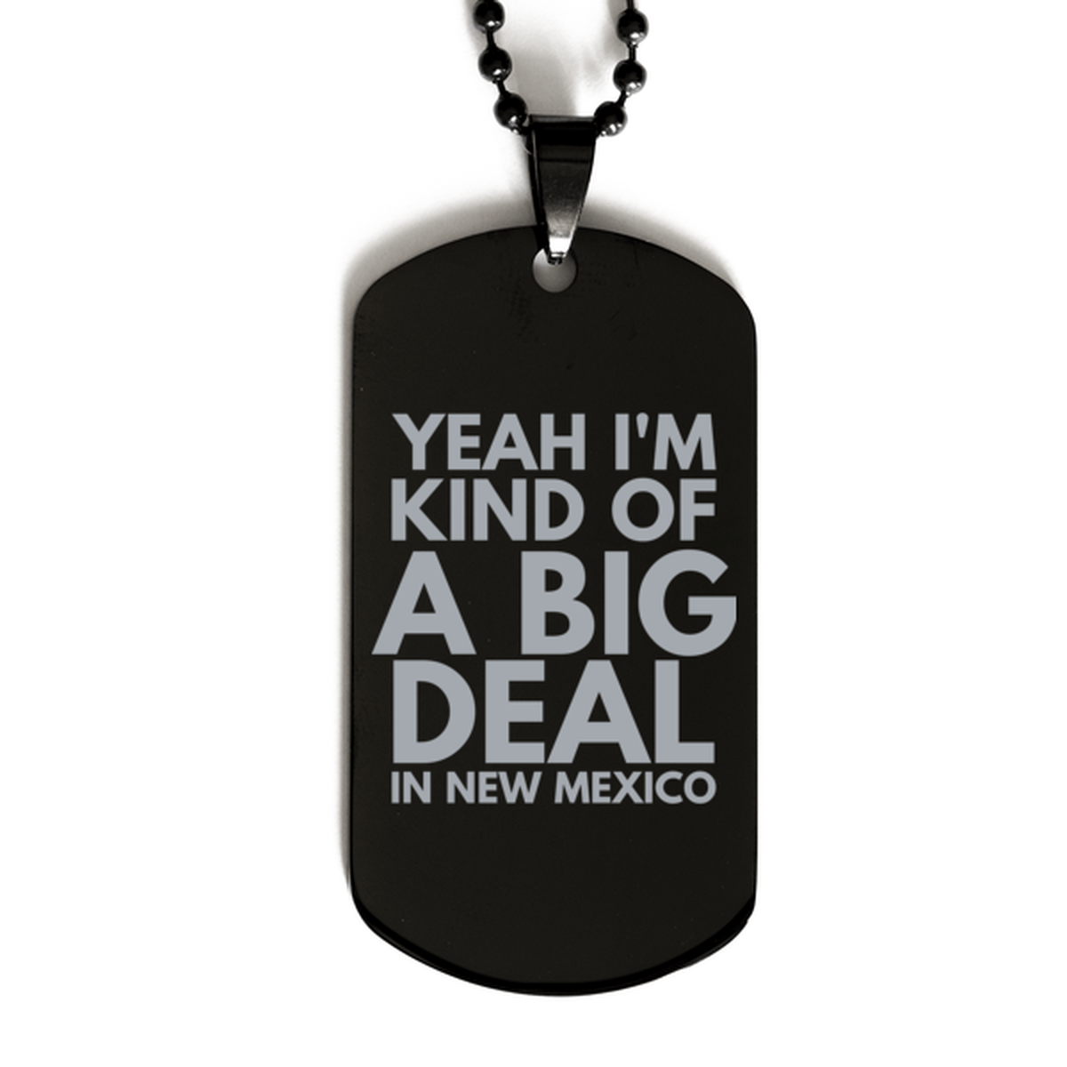 Funny New Mexico Engraved Dog Tag, I'm Kind of a Big Deal in New Mexico, Best Birthday Gifts for Family and Friends