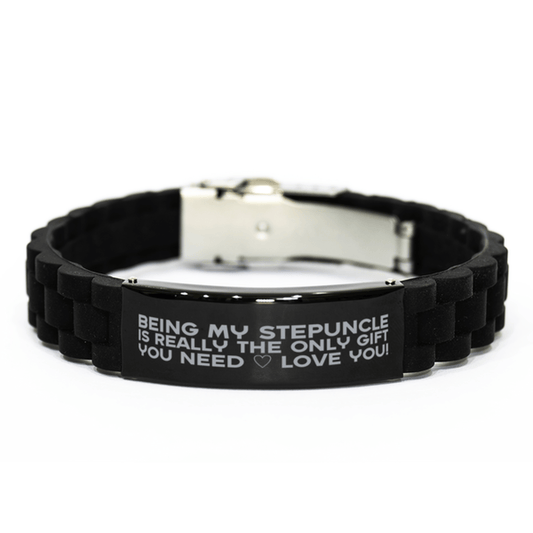 Funny Stepuncle Bracelet, Being My Stepuncle Is Really the Only Gift You Need, Best Birthday Gifts for Stepuncle