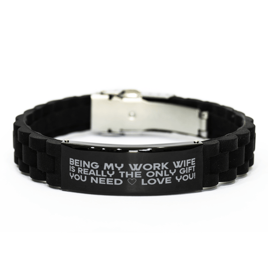 Funny Work Wife Bracelet, Being My Work Wife Is Really the Only Gift You Need, Best Birthday Gifts for Work Wife