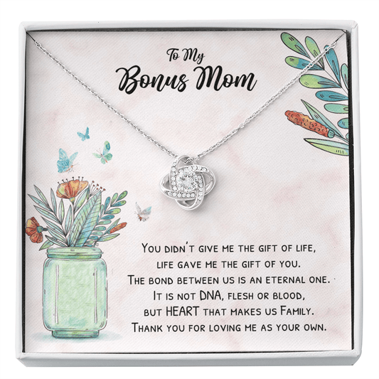 Gift for Bonus Mom - Bonus Mom Necklace - Mother's Day Gift - Life Gave Me the Gift of You