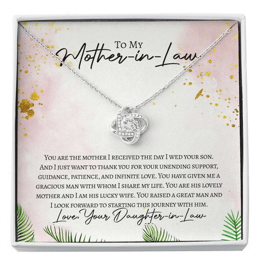 Gift for Mother-In-Law - Mother-In-Law Necklace - Mother's Day or Birthday Gift for MIL from Daughter-In-Law
