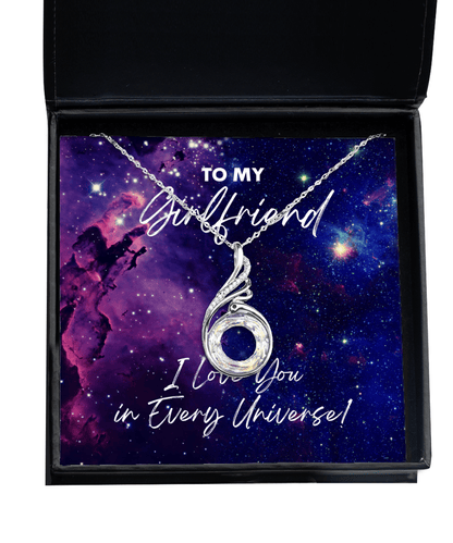 Girlfriend Gift - I Love You In Every Universe - Phoenix Necklace for Birthday, Anniversary, Valentine's Day, Mother's Day, Christmas - Jewelry Gift for Comic Book Girlfriend