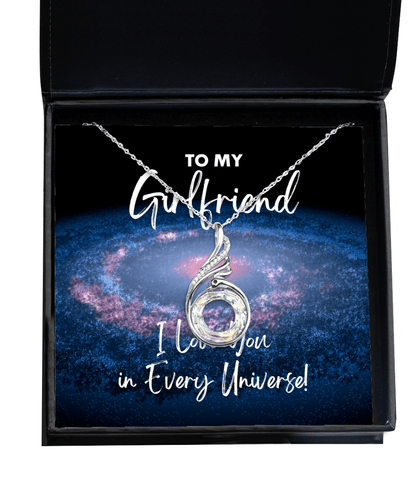 Girlfriend Gift - I Love You In Every Universe - Phoenix Necklace for Valentine's Day, Birthday, Anniversary, Mother's Day, Christmas - Jewelry Gift for Comic Book Girlfriend