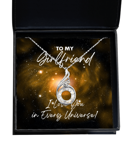 Girlfriend Gift - I Love You In Every Universe - Phoenix Necklace for Valentine's Day, Birthday, Anniversary, Mother's Day, Christmas - Jewelry Gift for Comic Book Girlfriend