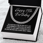 Happy 13th Birthday Cuban Link Chain Necklace - Boys Milestone Birthday Gift - Teenage Boy Thirteenth Birthday Jewelry - Official Teenager