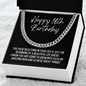 Happy 16th Birthday Cuban Link Chain Necklace - Boys Milestone Birthday Gift - Teenage Boy Sixteenth Birthday Jewelry - Sweet 16 Birthday
