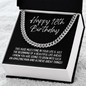 Happy 18th Birthday Cuban Link Chain Necklace - Milestone Birthday Gift - New Adult Man Son Grandson Nephew Brother 18th Birthday Jewelry