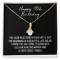 Happy 18th Birthday Necklace - Milestone Birthday Gift - New Adult Woman Eighteenth Birthday Jewelry 18K Yellow Gold Finish / Standard Box