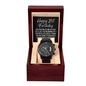 Happy 21st Birthday Black Chronograph Watch - Milestone Birthday Gift - Friend Son Grandson Nephew Brother 21st Birthday Jewelry
