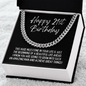 Happy 21st Birthday Cuban Link Chain Necklace - Milestone Birthday Gift - Friend Son Grandson Nephew Brother 21st Birthday Jewelry