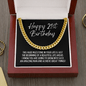 Happy 21st Birthday Cuban Link Chain Necklace - Milestone Birthday Gift - Friend Son Grandson Nephew Brother 21st Birthday Jewelry