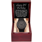 Happy 21st Birthday Men's Wooden Watch - Milestone Birthday Gift - Friend Son Grandson Nephew Brother 21st Birthday Jewelry
