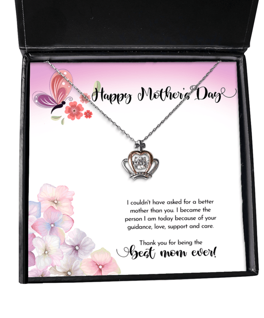 Happy Mother's Day Gifts - Best Mom Ever - Crown Necklace for Mother's Day - Jewelry Gift for Mom