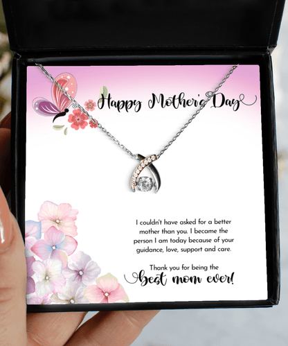 Happy Mother's Day Gifts - Best Mom Ever - Wishbone Necklace for Mother's Day - Jewelry Gift for Mom