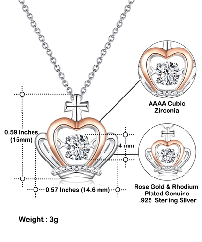 Happy Valentine's Day Gifts - What I Found in You - Crown Necklace for Valentine's Day - Jewelry Gift for Wife, Girlfriend, Fiancee