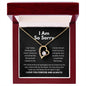 I Am So Sorry Necklace - Apology Gift - I Apologize Forgive Me - Forever Love Forgiveness Jewelry 18k Yellow Gold Finish / Luxury Box