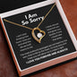 I Am So Sorry Necklace - Apology Gift - I Apologize Forgive Me - Forever Love Forgiveness Jewelry