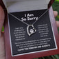 I Am So Sorry Necklace - Apology Gift - I Apologize Forgive Me - Forever Love Forgiveness Jewelry