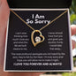 I Am So Sorry Necklace - Apology Gift - I Apologize Forgive Me - Forever Love Forgiveness Jewelry