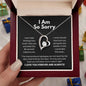 I Am So Sorry Necklace - Apology Gift - I Apologize Forgive Me - Forever Love Forgiveness Jewelry