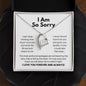 I Am So Sorry Necklace - Apology Gift - I Apologize Forgive Me - Forever Love Forgiveness Jewelry